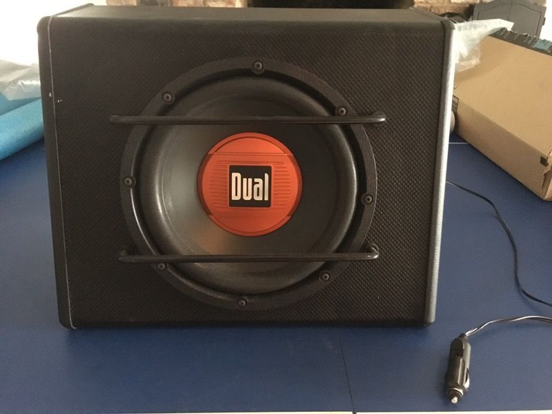 Dual ALB10 10" Subwoofer with Ported Enclosure, 300W - Cigarette Lighter Plug Included
