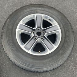 1 New - 255/70r18 5x5 5x127 Jeep Wrangler Sahara JL JK Gladiator Rim Wheel 100% Treads Tire!!!