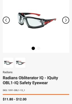 Radians Safety Eyewear Obliterator IQ