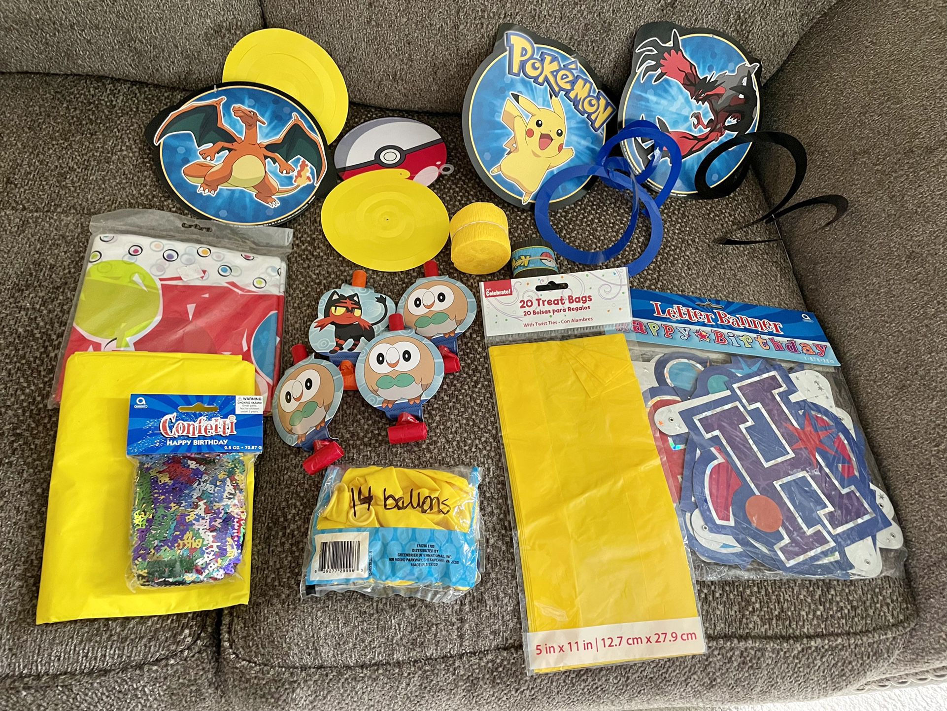 Happy Birthday decorations and Pokémon Decorations