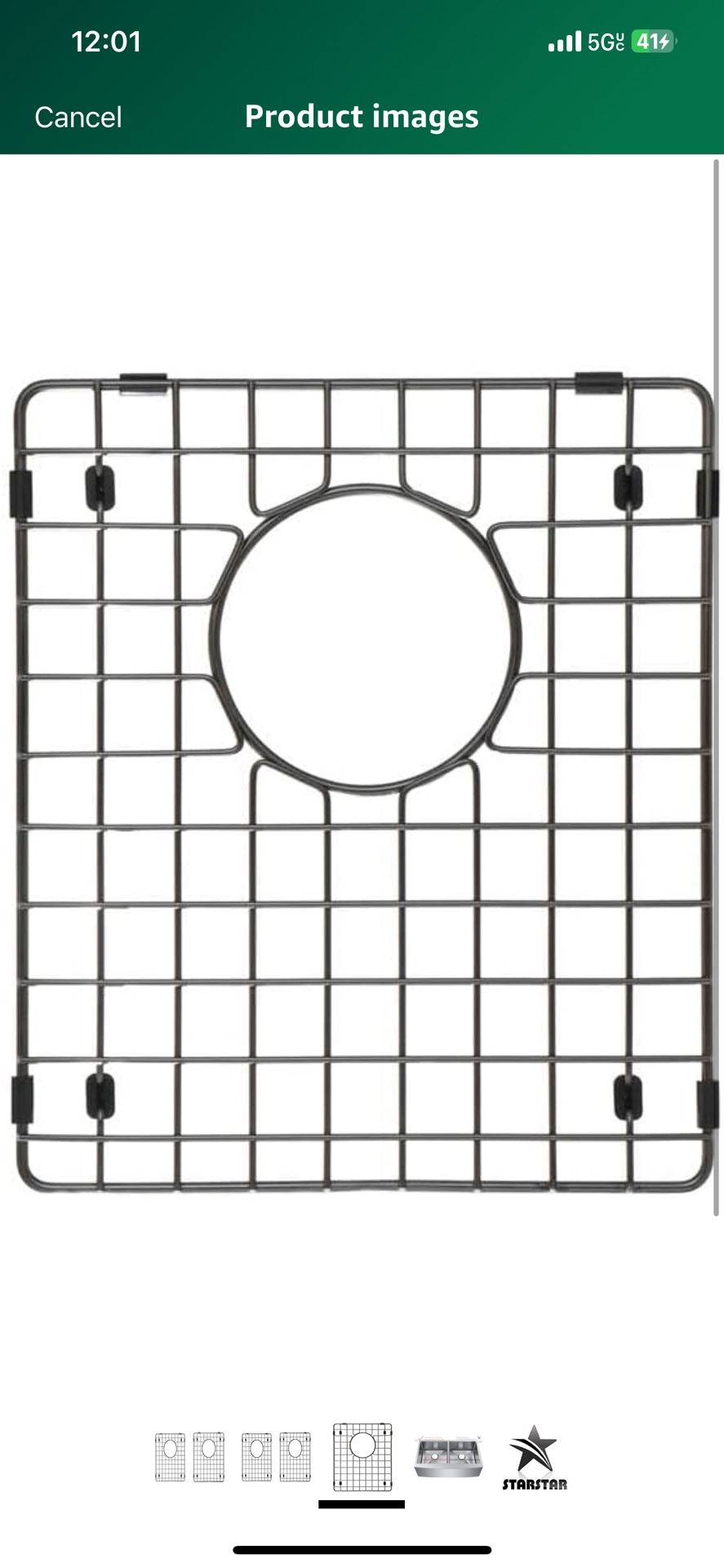 Starstar 50/50 Double Bowl Kitchen Sink Matte Black 304 Stainless Steel Bottom Two Grids (16 x 14)