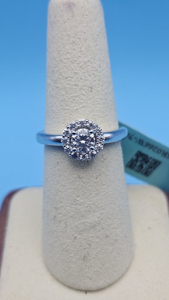 💎 Moissanite Halo Ring – Size 7 – S925 Sterling Silver – 1.44 CTW (VVSD Color) 💎