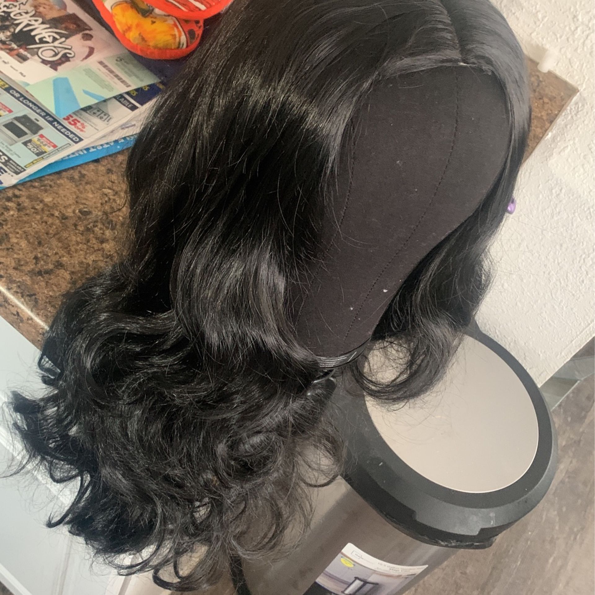 black 360 closure wig