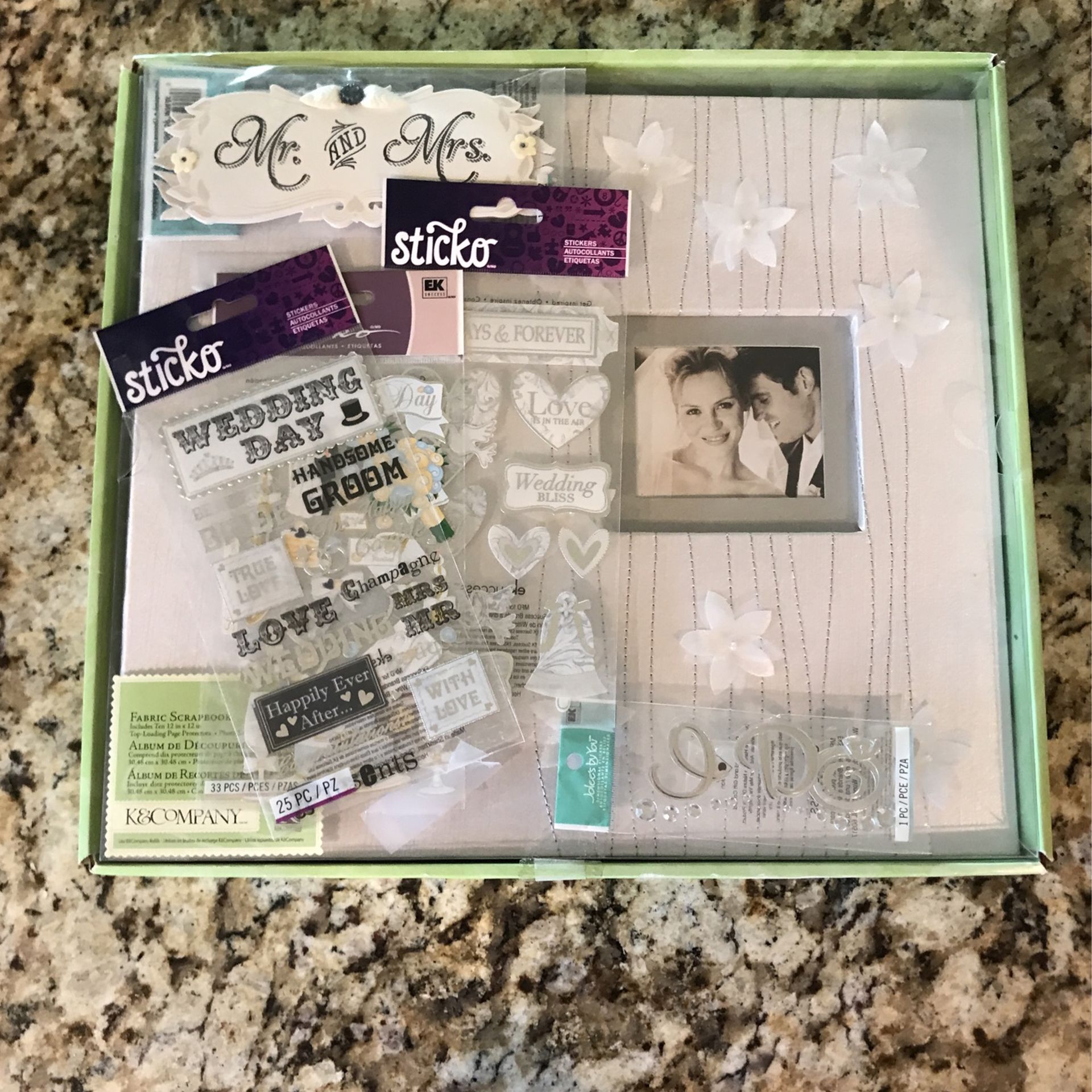 Wedding Scrapbook and Stickers- Unopened