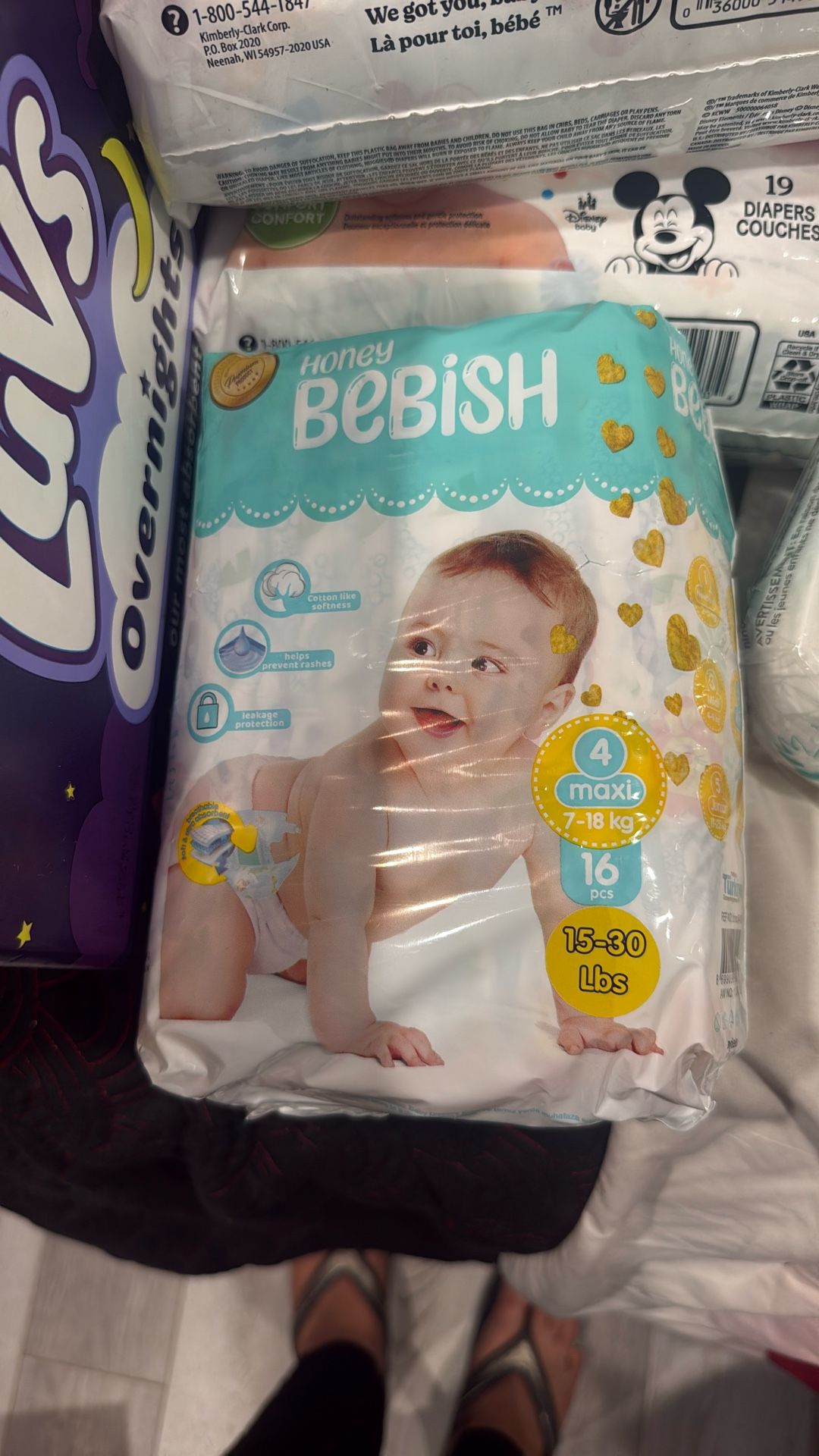 Honey Bebish Size 4 Diapers 16 Pcs