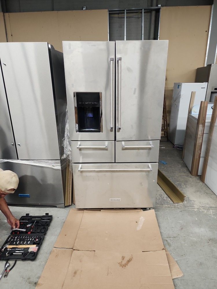 New KitchenAid 5 Doors Stainless Steel Fridge
