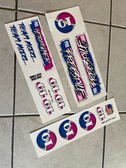 1987 GT pft pro freestyle tour decal set sticker performer Bmx