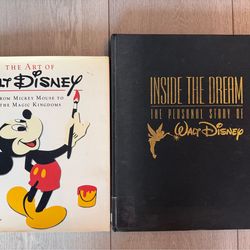 Lot of 2 Disney Hardcover Books: 1) Inside the Dream: The Personal Story of Walt Disney, Katherine and Richard Greene 2001; 2) The Art of Walt Disney,