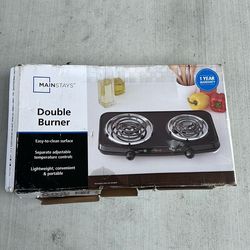 Double burner electric stove
