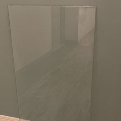 LARGE, RECTANGULAR (46.75” L x 22.5” W x .25” Thick), VERY HEAVY (50 lbs. +), CLEAR GLASS TABLETOP - price as posted is firm.