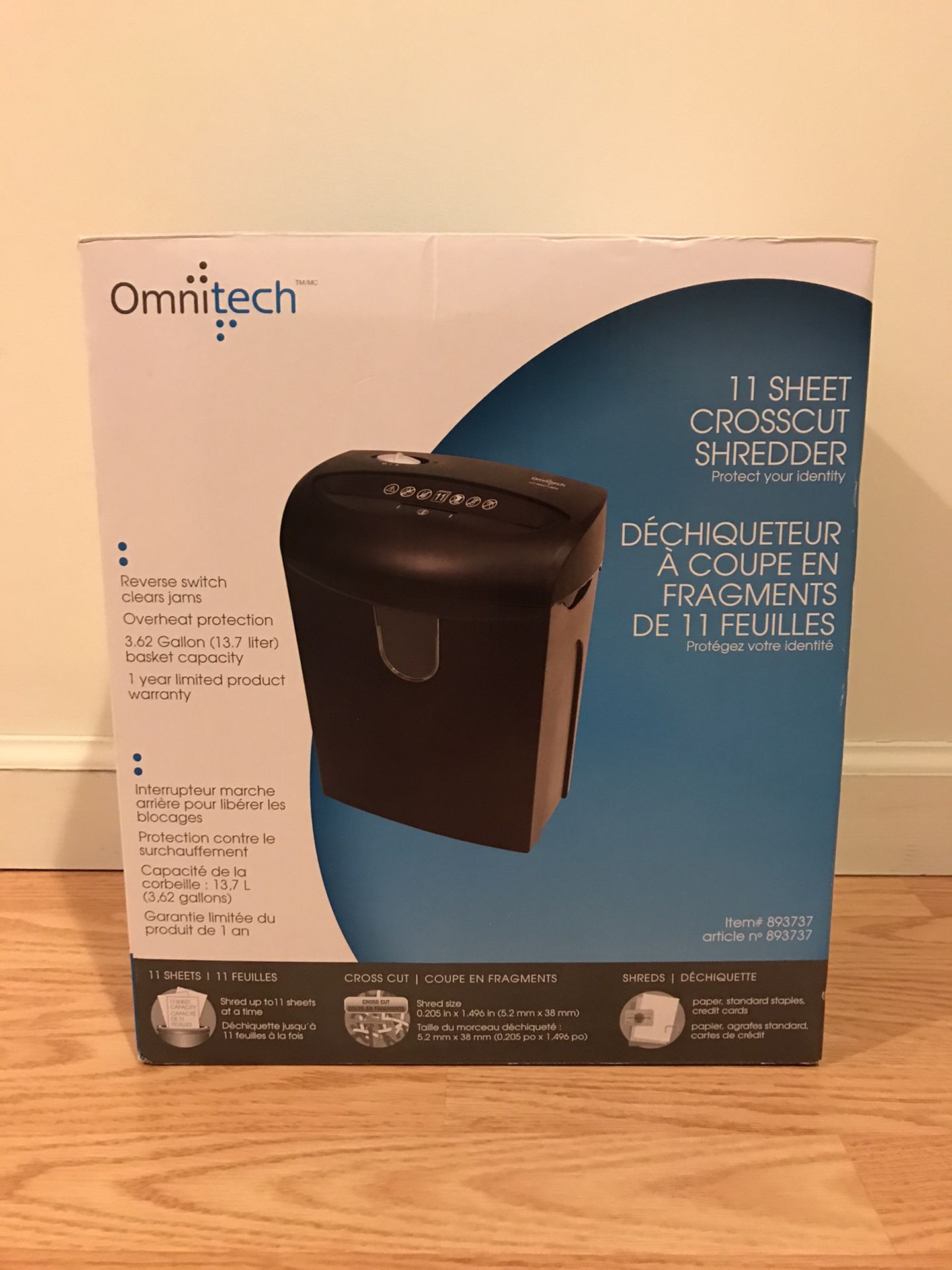 OMNITECH 11 Sheet Crosscut Shredder
