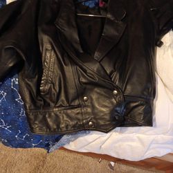 Real Leather Jacket Size Large 