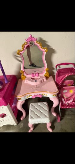 Kids Princess Vanity Set with Stool