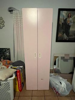Pink Wardrobe / Storage Cabinet – Used, Good Condition