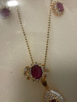 Beautiful Set Of Necklace , Earrings, And Ring