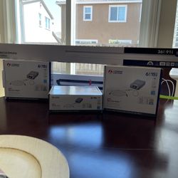 3 Lithuania Ultra Thin Wafer Led Lights and 2 Juno Led Under Cabinet Lights. Brand New Still In Orginal Box.