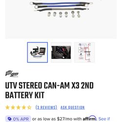 UTV STEREO CAN-AM X3 2ND BATTERY KIT