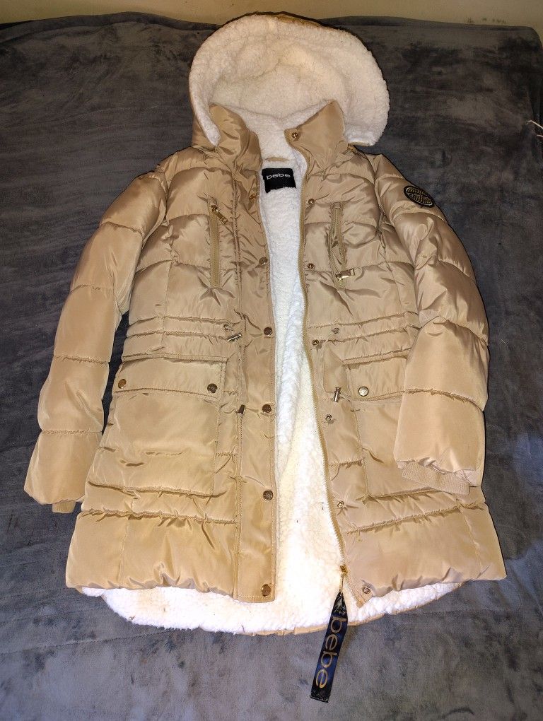 BEBE JACKET WITH HOOD LIKE NEW!!!