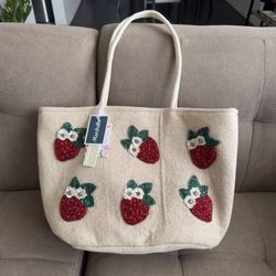 strawberry tote bag