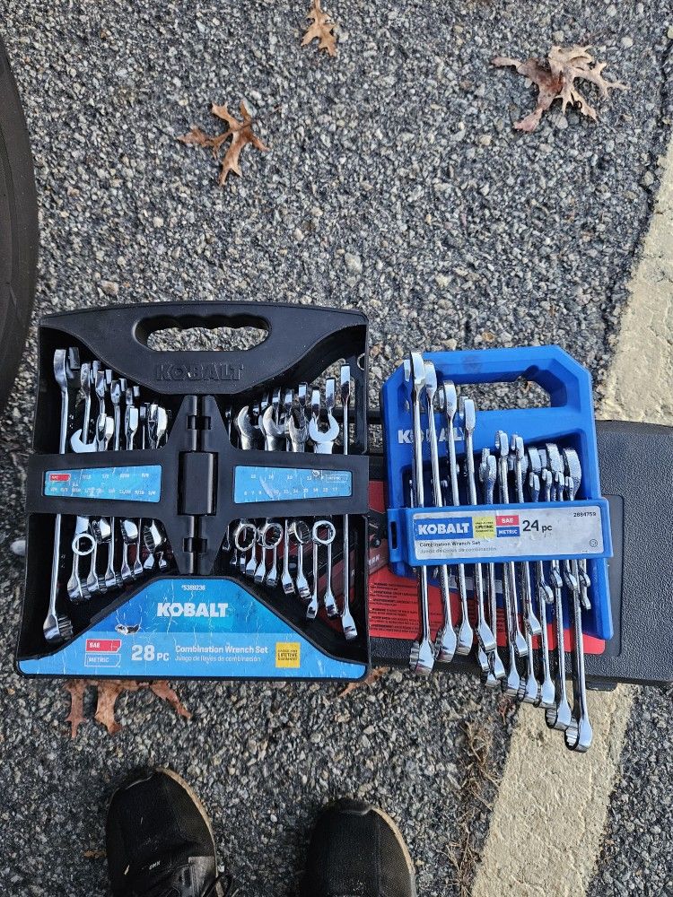 Kobalt 28 & 24 pc Combination Wrench Sets