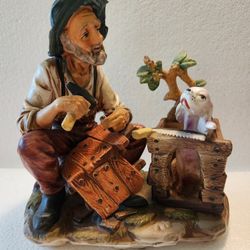 Vintage Norleans Japan Figurine Old Man & Dog