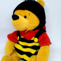 Vintage Disney Winnie the Pooh Honey Bee Valentine Plush Bean Bag 8" Doll Toy *Please Read Entire Post