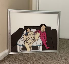 Glass Paintings Family, Friends, Pets, Anime & Cartoon Portraits Available LOCATED IN COVINA 