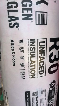 R30 unfaced insulation