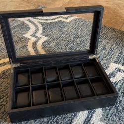 12 Slot Watch Box Black