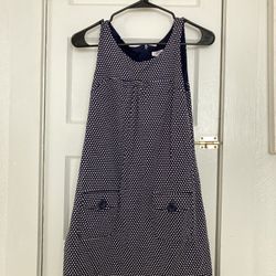 Navy Blue Mini Dress - 70s Vibes