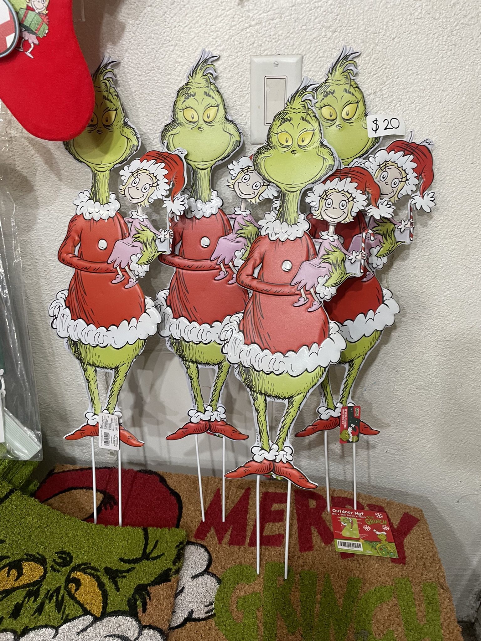 Grinch Christmas Yard Stake