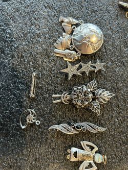 Sterling Silver Brooches/pins (various)