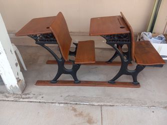 antique superior school desk 