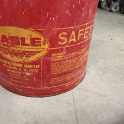 Vintage/Used Eagle UI-50-S Type I 5-Gallon Red Steel Safety Gas Can - OSHA/NFPA Compliant