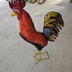 Metal Red Medium Rooster (Yard Art) $65 each