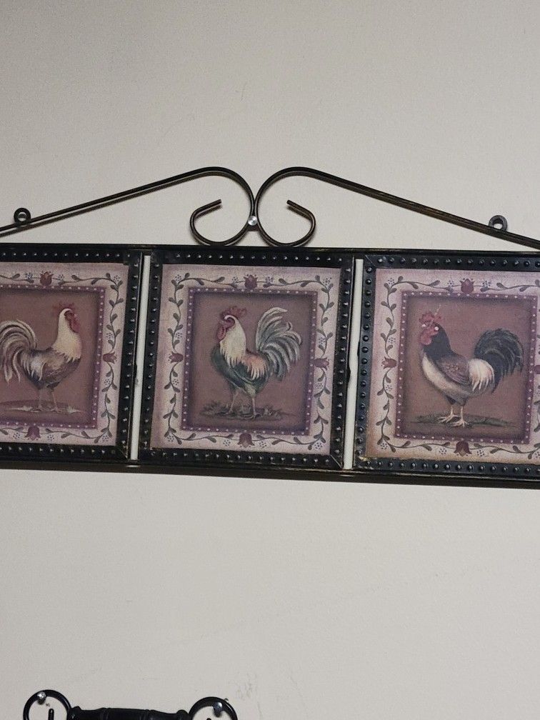 Metal Chicken Rooster Hanging