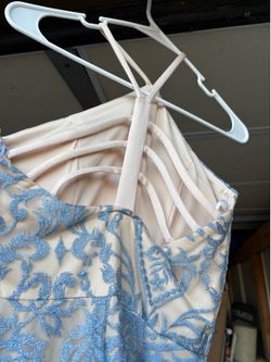 Elegant Blue Embroidered Formal Gown –2& 3 size