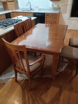 Dining table and chairs