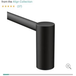 Moen 24 In Matt Black Towel Rack