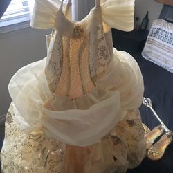 Princess Belle Dress From Disney Bibbidi Bobbidi Boutique Size 7/8