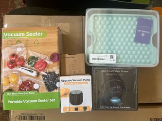 Vacuum Sealer Set + Fabric Shaver + Ice Cube Tray Bundle