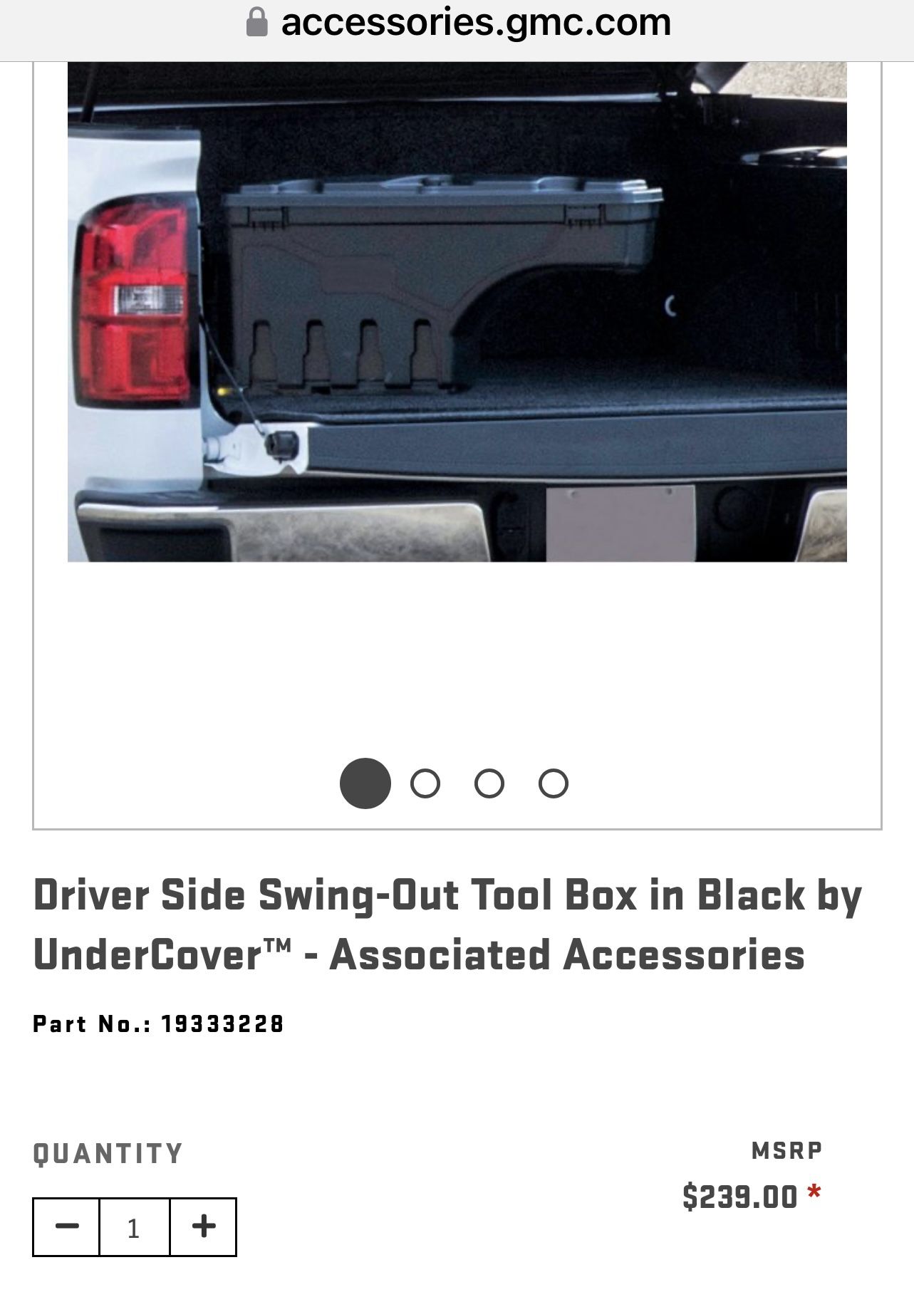 Tool box GMC Sierra . 