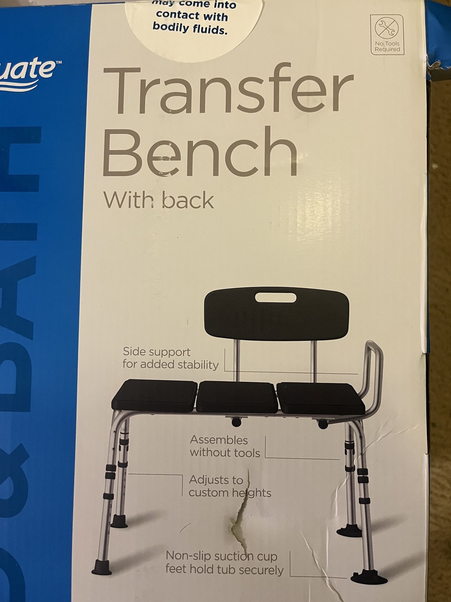 Transfer Bench With Back New 50.00