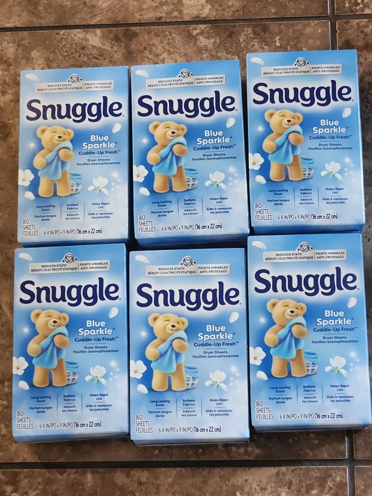 Snuggle Dryer Sheets Blue Sparkle Scent 80 Count 