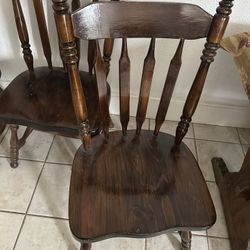 Chairs 6 Heavy Wood