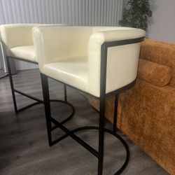 2 Leather Kitchen/ Dining Room Chairs 