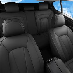 Car Seat Covers,5 Seats Automotive Seat Covers,Breathable Car Seat Protector Waterproof Leather Car Seat Covers for SUV, Sedans and Trucks，Luxury Full