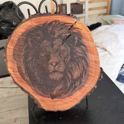Lion Wood Carving