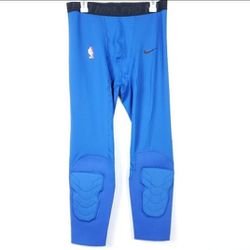 NBA Nike Pro Mens Hyperstrong Compression Pants Blue Padded Mesh Lined 2XL New