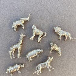 Beautiful gold safari animals 